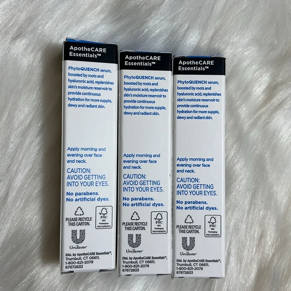 New Bundle of 3 ApotheCARE Essentials Phytoquench Replenishing Serum